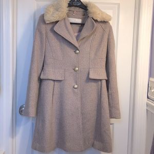 Jessica Simpson Pink Coat w/ Removable Fur Collar